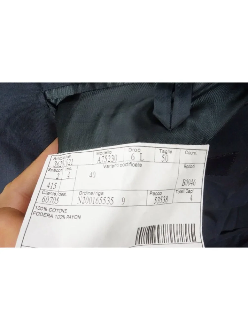 Burberry London Blue 100% Cotton 2 Pc Suit Jacket Pants 40L US BRAND NEW